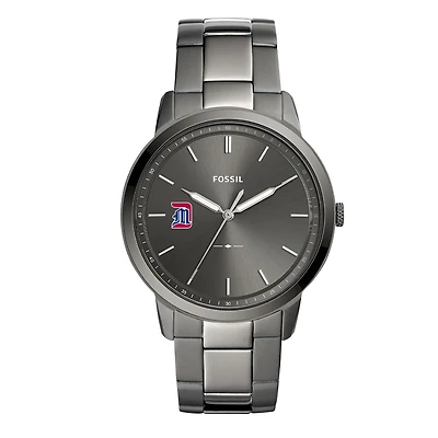 Fossil Detroit Mercy Titans The Minimalist Three-Hand Smoke Watch