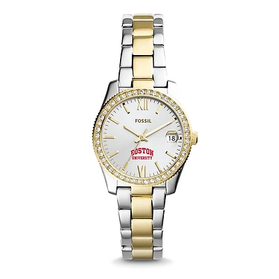 Women's Fossil Boston University Scarlette Mini Two-Tone Stainless Steel Watch