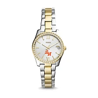 Women's Fossil Sam Houston State Bearkats Scarlette Mini Two-Tone Stainless Steel Watch