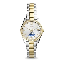 Women's Fossil Nova Southeastern Sharks Scarlette Mini Two-Tone Stainless Steel Watch