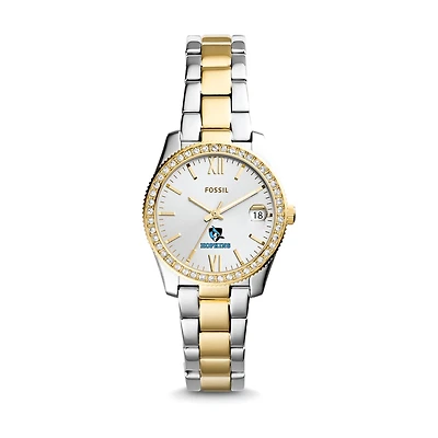 Women's Fossil Johns Hopkins Blue Jays Scarlette Mini Two-Tone Stainless Steel Watch