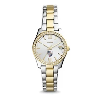 Women's Fossil Catholic University Cardinals Scarlette Mini Two-Tone Stainless Steel Watch