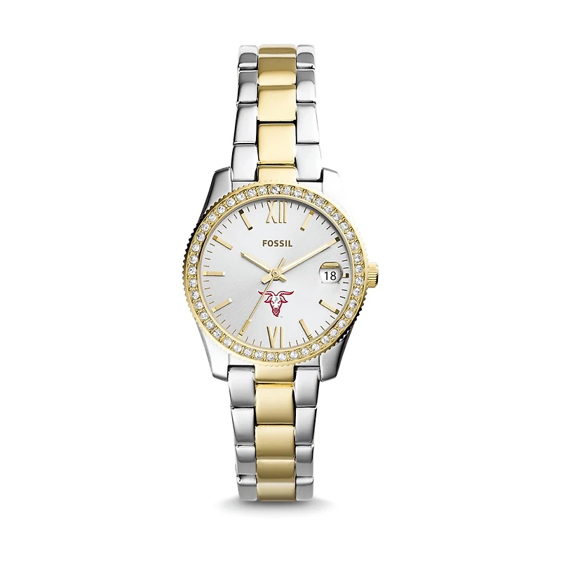 Women's Fossil Worcester Polytechnic Institute Engineers Scarlette Mini Two-Tone Stainless Steel Watch