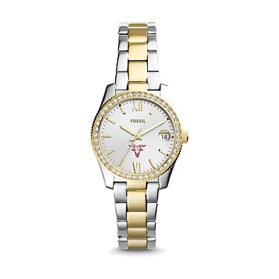 Women's Fossil Worcester Polytechnic Institute Engineers Scarlette Mini Two-Tone Stainless Steel Watch