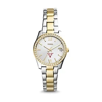 Women's Fossil Worcester Polytechnic Institute Engineers Scarlette Mini Two-Tone Stainless Steel Watch