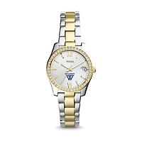 Women's Fossil Wellesley Blue Scarlette Mini Two-Tone Stainless Steel Watch