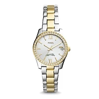 Women's Fossil Eastern New Mexico Greyhounds Scarlette Mini Two-Tone Stainless Steel Watch