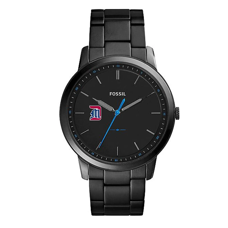 Fossil Black Detroit Mercy Titans The Minimalist Slim Stainless Steel Watch