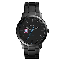 Fossil Black Detroit Mercy Titans The Minimalist Slim Stainless Steel Watch