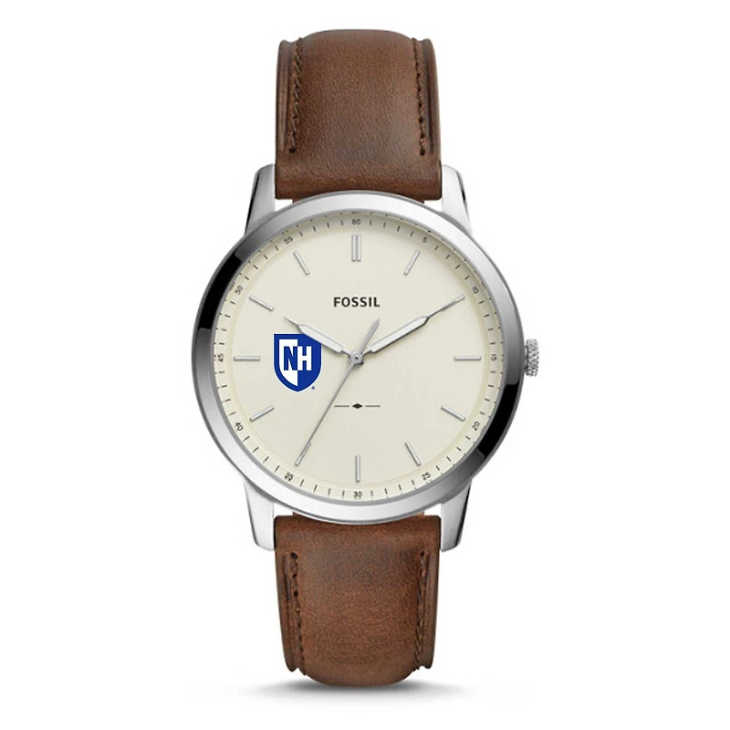 Fossil New Hampshire Wildcats The Minimalist Brown Leather Watch