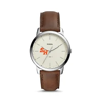 Fossil Sam Houston State Bearkats The Minimalist Brown Leather Watch