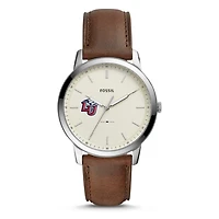 Fossil Liberty Flames The Minimalist Brown Leather Watch