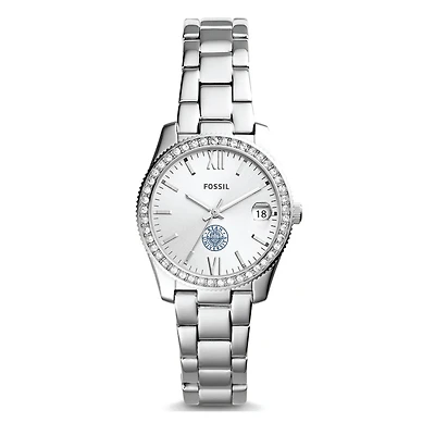 Fossil Kean University Cougars Scarlette Mini Three-Hand Date Watch