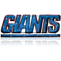Imperial New York Giants 10'' x 25'' Lighted Recycled Metal Sign