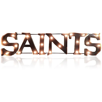Imperial New Orleans Saints 10'' x 45.5'' Lighted Recycled Metal Sign