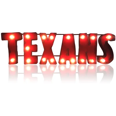 Imperial Houston Texans 8'' x 45'' Lighted Recycled Metal Sign