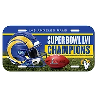 WinCraft Los Angeles Rams Super Bowl LVI Champions Plastic License Plate
