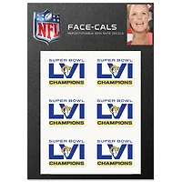 WinCraft Los Angeles Rams Super Bowl LVI Champions 6-Piece Face-Cals Set