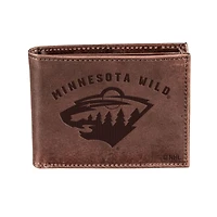 Brown Minnesota Wild Bifold Leather Wallet