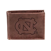 Brown North Carolina Tar Heels Bifold Leather Wallet