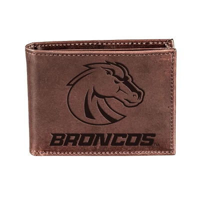 Brown Boise State Broncos Bifold Leather Wallet