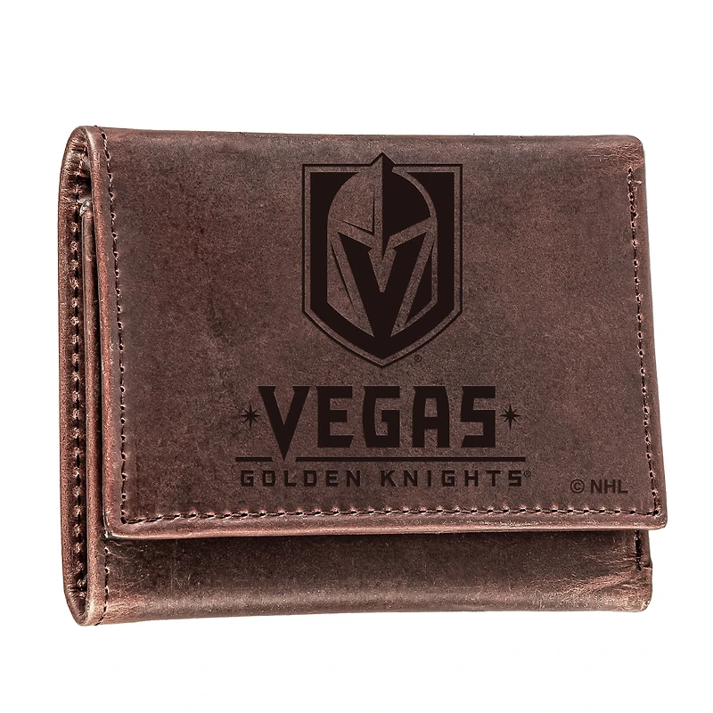 Vegas Golden Knights Leather Team Tri-Fold Wallet