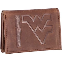 West Virginia Mountaineers Leather Team Tri-Fold Wallet