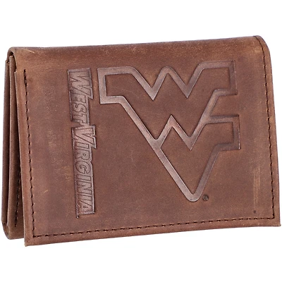 West Virginia Mountaineers Leather Team Tri-Fold Wallet