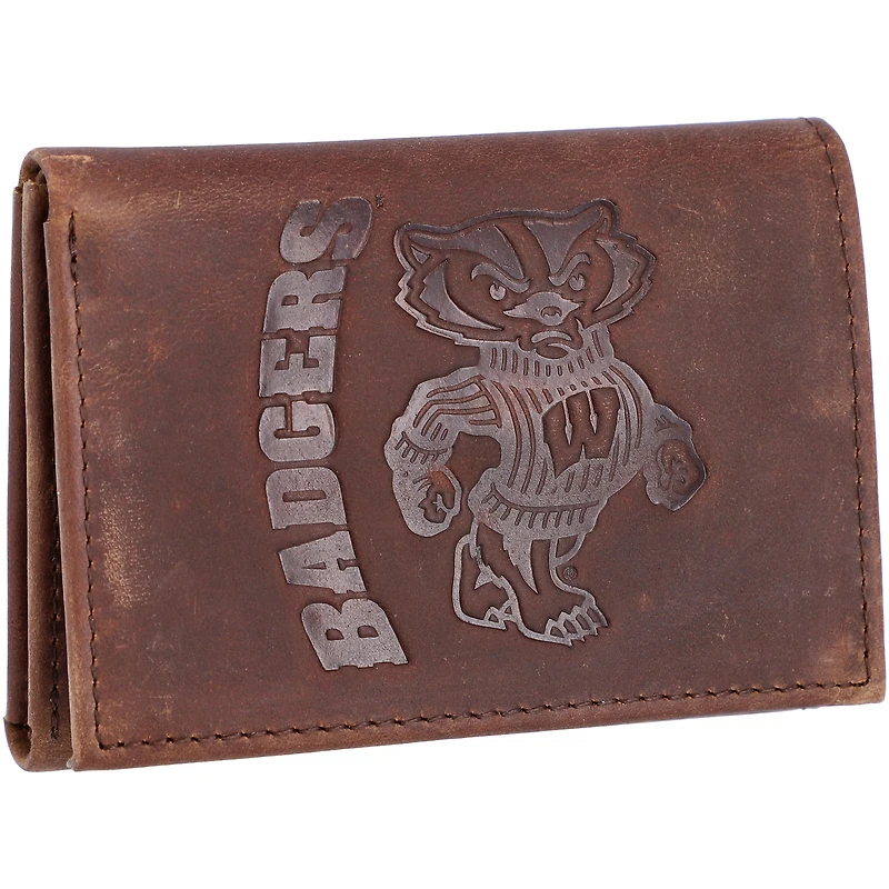 Wisconsin Badgers Leather Team Tri-Fold Wallet