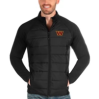 Men's Antigua Black Washington Commanders Altitude Full-Zip Jacket