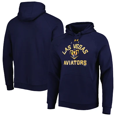 Men's Under Armour Navy Las Vegas Aviators All Day Raglan Fleece Pullover Hoodie