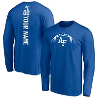 Men's Royal Air Force Falcons Playmaker Personalized Football Long Sleeve T-Shirt
