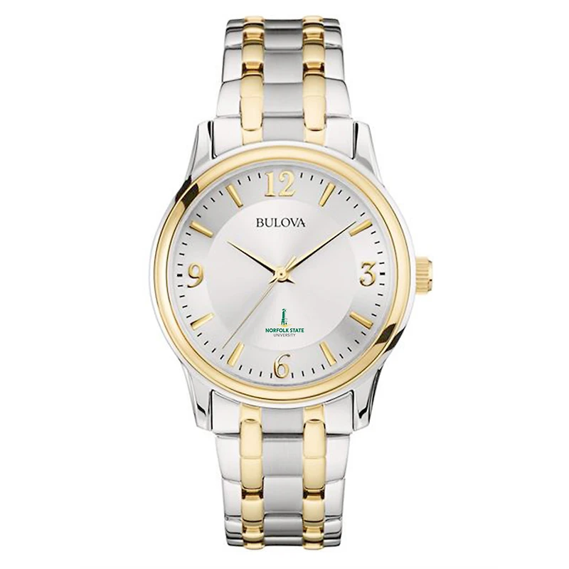 Bulova Silver/Gold Norfolk State Spartans Classic Two-Tone Round Watch
