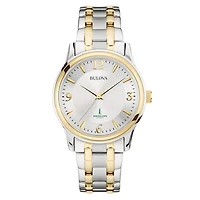 Bulova Silver/Gold Norfolk State Spartans Classic Two-Tone Round Watch