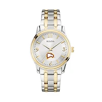 Bulova Silver/Gold Winthrop Eagles Classic Two-Tone Round Watch