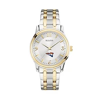 Bulova Silver/Gold Carroll University Pioneers Classic Two-Tone Round Watch