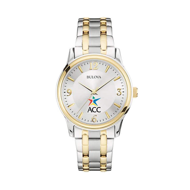 Bulova Silver/Gold Austin Community College Classic Two-Tone Round Watch