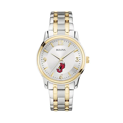 Bulova Silver/Gold William Jewell Cardinals Classic Two-Tone Round Watch