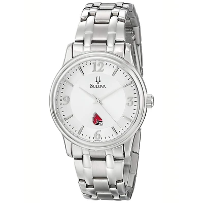 Men's Bulova  Silver Ball State Cardinals
