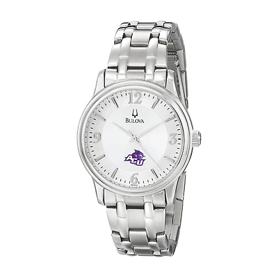Men's Bulova  Silver Abilene Christian University Wildcats
