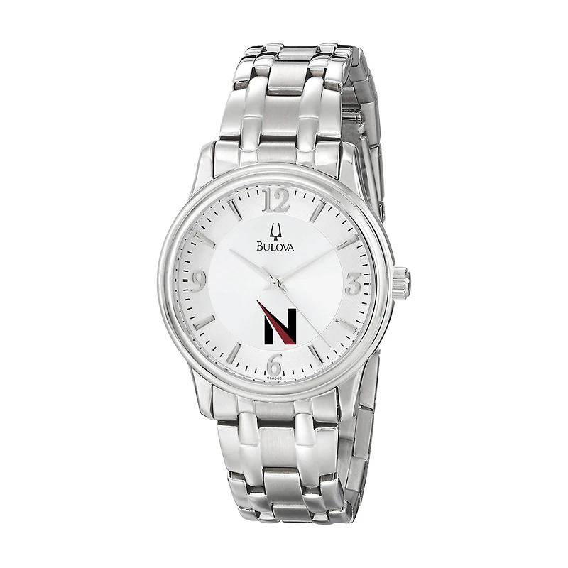 Men's Bulova Silver Northwestern Ohio Racers