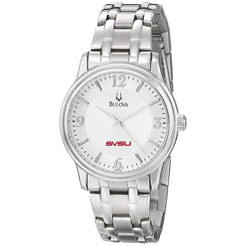 Men's Bulova  Silver Saginaw Valley State Cardinals