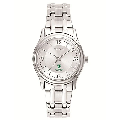 Women's Bulova Silver Manhattan Jaspers Stainless Steel Quartz Watch