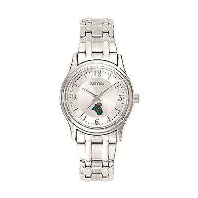 Women's Bulova Silver Coastal Carolina Chanticleers Stainless Steel Quartz Watch