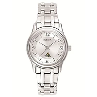 Women's Bulova Silver Wright State Raiders Stainless Steel Quartz Watch