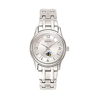 Women's Bulova Silver Augustana Vikings Stainless Steel Quartz Watch