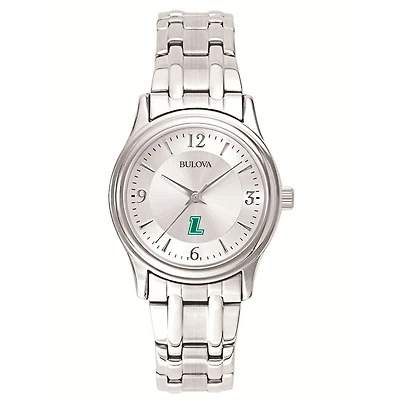 Women's Bulova Silver Loyola Greyhounds Stainless Steel Quartz Watch