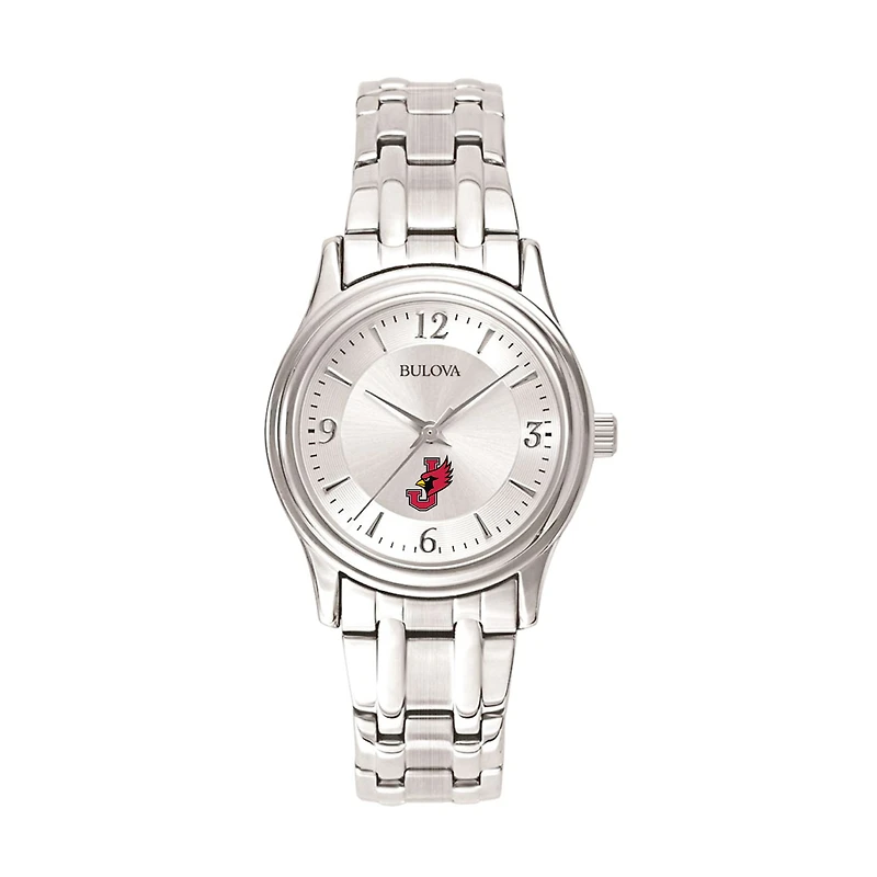 Women's Bulova Silver William Jewell Cardinals Stainless Steel Quartz Watch