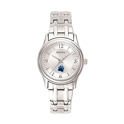 Women's Bulova Silver CUNY Baruch College Stainless Steel Quartz Watch