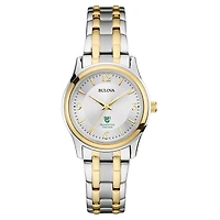 Women's Bulova Silver/Gold Manhattan Jaspers Classic Two-Tone Round Watch